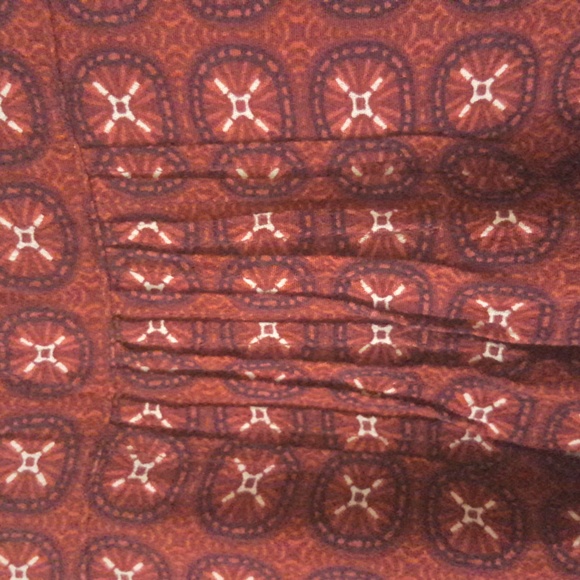 Olsen Long Sleeve Blouse, Dark Red, Size Large (14) - Picture 8 of 11